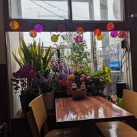 Cute window at Lilly's Cafe in New Orleans