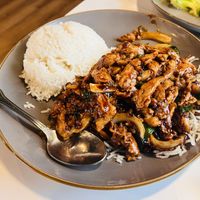 spicy soy curls at lunchtime!  at Shandong in Portland