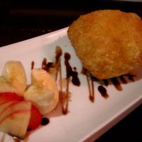Fried vegan ice cream! It's made with Coconut Bliss (vanilla flavor). at Sushi Momo in Montreal