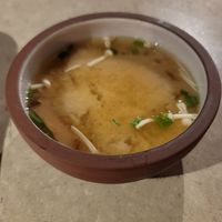 Miso soup at Sushi Momo in Montreal