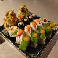 Avocado and black Garlic, Californian roll, tropical roll, momo roll at Sushi Momo in Montreal