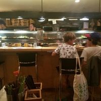 Sushi counter at Sushi Momo in Montreal