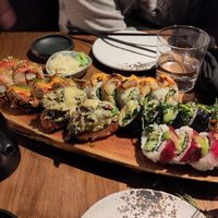 Sushi plate from the tasting menu. at Sushi Momo in Montreal