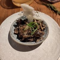 Oyster shot from the tasting menu. at Sushi Momo in Montreal