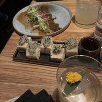 Tofu Dish & Vegan Salmon Dish  at Sushi Momo in Montreal