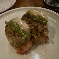 Eggplant Flambé Krispy Rice  at Sushi Momo in Montreal