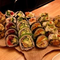 Various maki rolls at Sushi Momo in Montreal