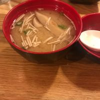Miso soupe at Sushi Momo in Montreal