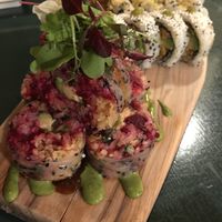 Beautiful rows of Vegan Sushi ♥️ at Sushi Momo in Montreal