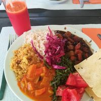 full buffet plate! at Gengibre E Canela in Faro