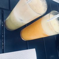 Great fresh fruit smoothies  at Gengibre E Canela in Faro