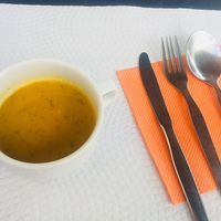 Delicious soup  at Gengibre E Canela in Faro