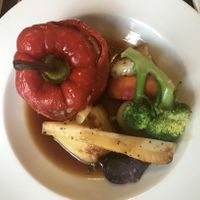 I was very pleased to see that they now do a 100% vegan Sunday roast!! at The Red Lion Pub in East London