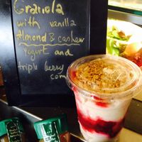 Vegan granola yoghurt cup  at Raven's Nest in Whistler