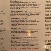 Menu 2 at Heal.Thy Self Co in Yarraville