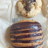Chocolate croissant and Snickers cookie at Heal.Thy Self Co in Yarraville