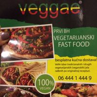 Promotional flyer for the restaurant  at Veggae in Sarajevo