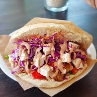 The best vegan Döner (Kebap) I know!! They even invented the best vegan Feta Cheese that I've tasted!  at Veganatural in Giessen