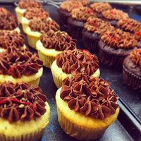 Vegan choco-chili cupcakes at Veganatural in Giessen