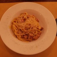 Vegan carbonara at Origano Trevi in Rome