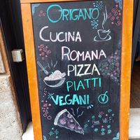 Outside sign at Origano Trevi in Rome