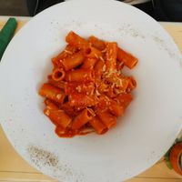 Vegan pasta americana at Origano Trevi in Rome