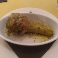 Roman style artichoke at Origano Trevi in Rome