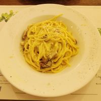 Pasta carbonara at Origano Trevi in Rome