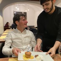 Birthday cake !  at Origano Trevi in Rome