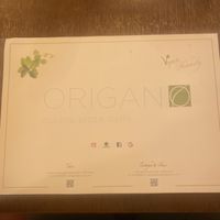 Place Mat  at Origano Trevi in Rome