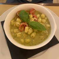 Vegan pesto gnocchi   at Origano Trevi in Rome