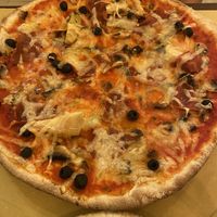 Vegan capricciosa pizza   at Origano Trevi in Rome
