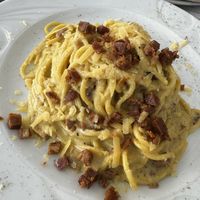Spaghetti Carbonara Vegano  at Origano Trevi in Rome