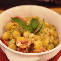 Pesto Gnocchi at Origano Trevi in Rome