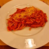 Vegan ragu with fresh pasta at Origano Trevi in Rome