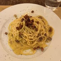 vegan carbonaraa  at Origano Trevi in Rome