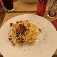 Spaghetti carbonara   at Origano Trevi in Rome