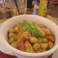 Gnocchi pesto at Origano Trevi in Rome