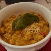 Pesto gnocchi at Origano Trevi in Rome