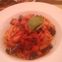 Incredible eggplant pasta at Origano Trevi in Rome