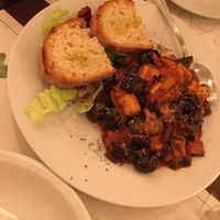 Aubergine bruschetta, you won’t be disappointed with this starter 💖 at Origano Trevi in Rome