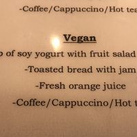 Vegan breakfast option at Origano Trevi in Rome