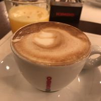 Cappuccino w/soy milk (only vegan milk option) at Origano Trevi in Rome