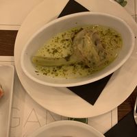 Roasted artichoke to start  at Origano Trevi in Rome