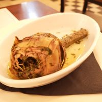 Rome style artichokes at Origano Trevi in Rome