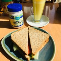 BLT and golden latte at The Green Kitchen in St Albans