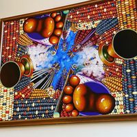 Mesmerizing painting I could stare at for hours  at Jungle Cafe in Brooklyn