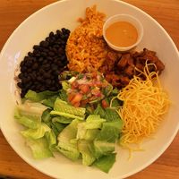 Delish burrito bowl.   at Jungle Cafe in Brooklyn