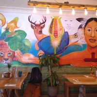 Beautiful art work at Jungle Cafe in Brooklyn