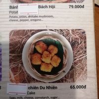 menu sample at Phuong Mai Vegetarian Restaurant in Ho Chi Minh City